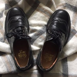 John Fluevog Black Classic Wingtip Derby 10.5/12.5